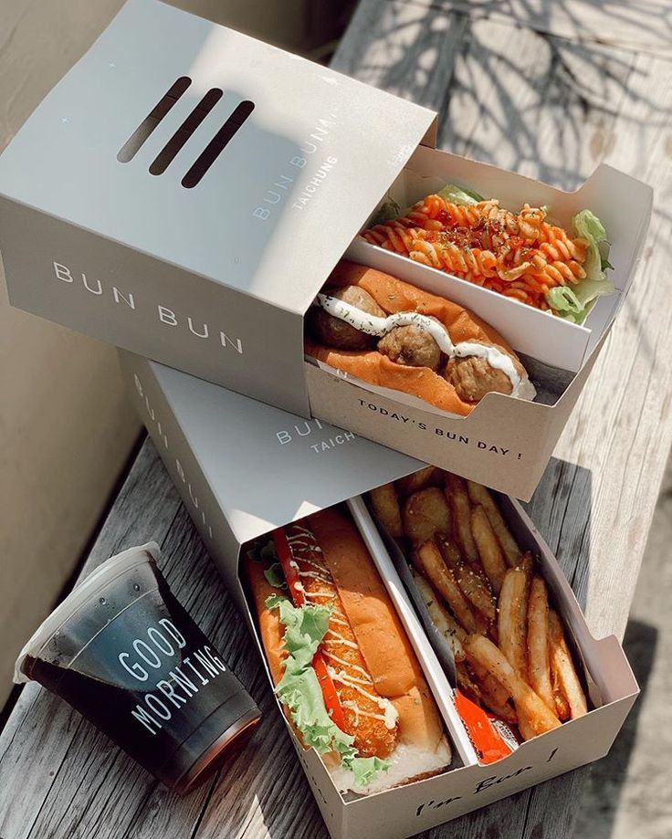 Fast food packaging box